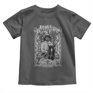 Black Cowboy Bill Pickett Toddler T Shirt African American Cowboy History TS11 Dark Heather Print Your Wear