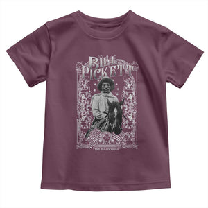 Black Cowboy Bill Pickett Toddler T Shirt African American Cowboy History TS11 Maroon Print Your Wear