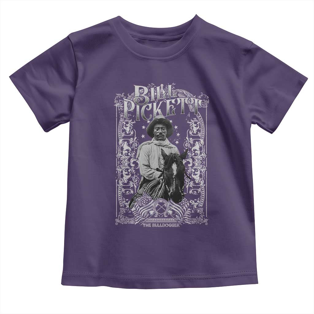 Black Cowboy Bill Pickett Toddler T Shirt African American Cowboy History TS11 Purple Print Your Wear
