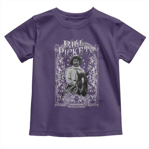 Black Cowboy Bill Pickett Toddler T Shirt African American Cowboy History TS11 Purple Print Your Wear
