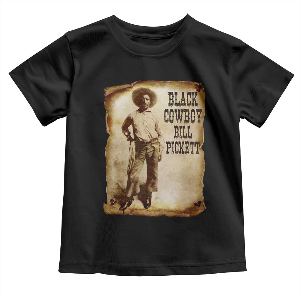 Black Cowboy Bill Pickett Toddler T Shirt African American Cowboys Black History TS10 Black Print Your Wear