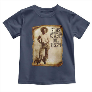 Black Cowboy Bill Pickett Toddler T Shirt African American Cowboys Black History TS10 Navy Print Your Wear