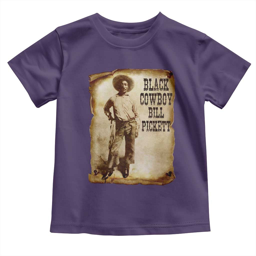 Black Cowboy Bill Pickett Toddler T Shirt African American Cowboys Black History TS10 Purple Print Your Wear