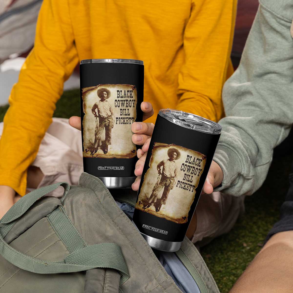 Black Cowboy Bill Pickett Tumbler Cup African American Cowboys Black History TS10 Print Your Wear