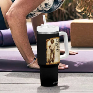 Black Cowboy Bill Pickett Tumbler With Handle African American Cowboys Black History TS10 Print Your Wear