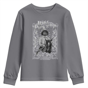 Black Cowboy Bill Pickett Youth Sweatshirt African American Cowboy History TS11 Charcoal Print Your Wear