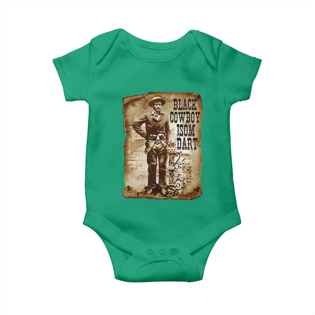 Black Cowboy Isom Dart Baby Onesie African American Cowboys Black History TS10 Irish Green Print Your Wear