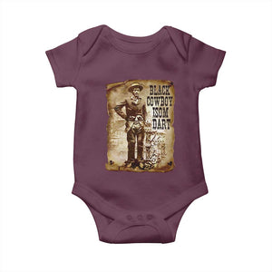 Black Cowboy Isom Dart Baby Onesie African American Cowboys Black History TS10 Maroon Print Your Wear