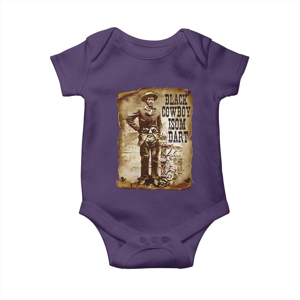 Black Cowboy Isom Dart Baby Onesie African American Cowboys Black History TS10 Purple Print Your Wear