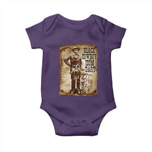 Black Cowboy Isom Dart Baby Onesie African American Cowboys Black History TS10 Purple Print Your Wear