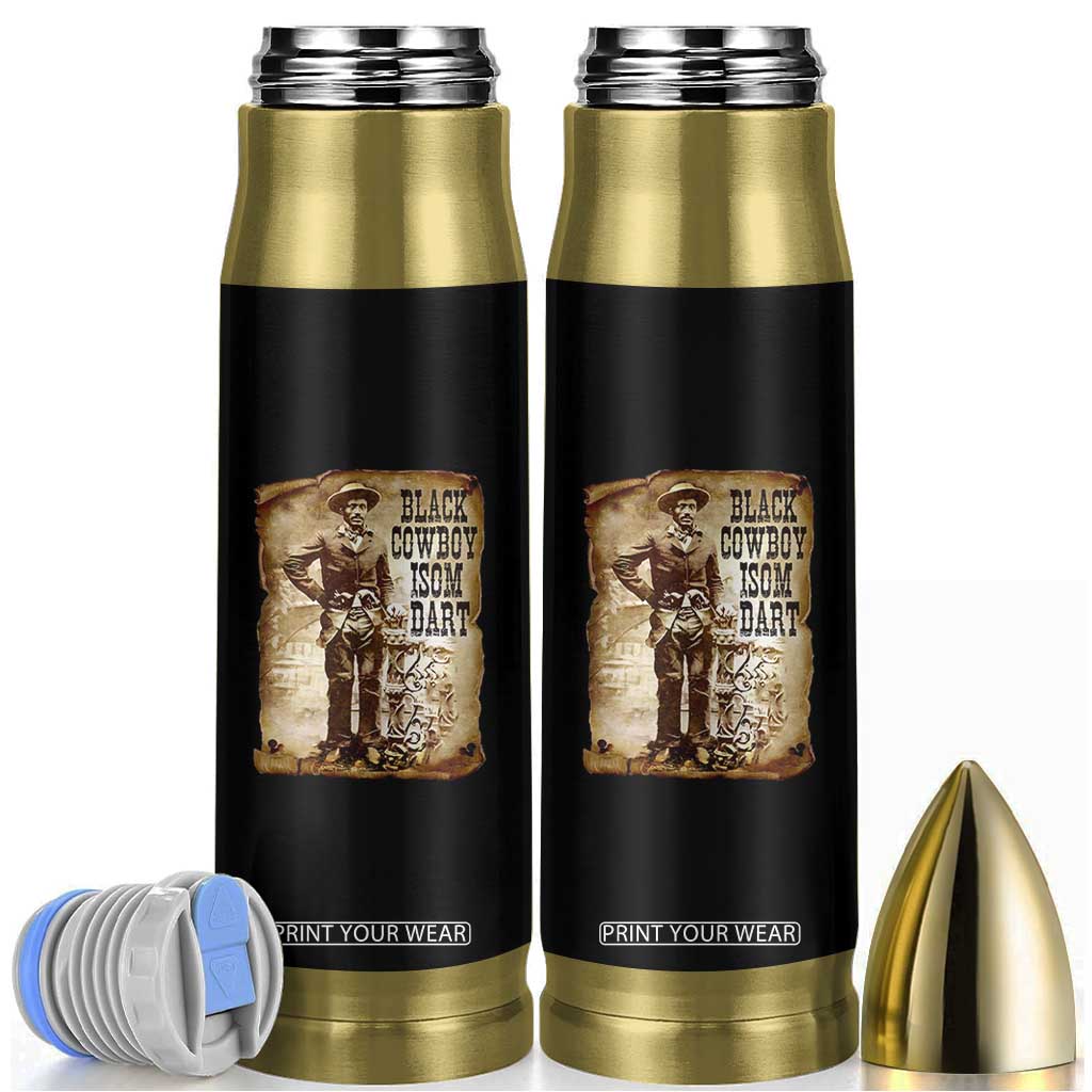 Black Cowboy Isom Dart Bullet Tumbler African American Cowboys Black History TS10 Black Print Your Wear