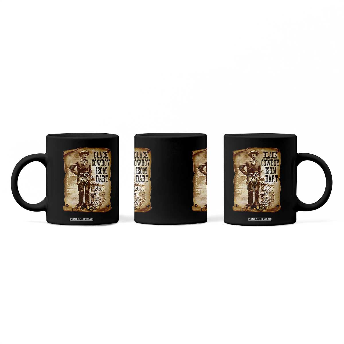 Black Cowboy Isom Dart Coffee Mug African American Cowboys Black History TS10 Print Your Wear