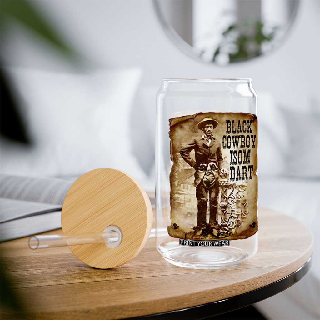 Black Cowboy Isom Dart Glass Can African American Cowboys Black History TS10 Print Your Wear
