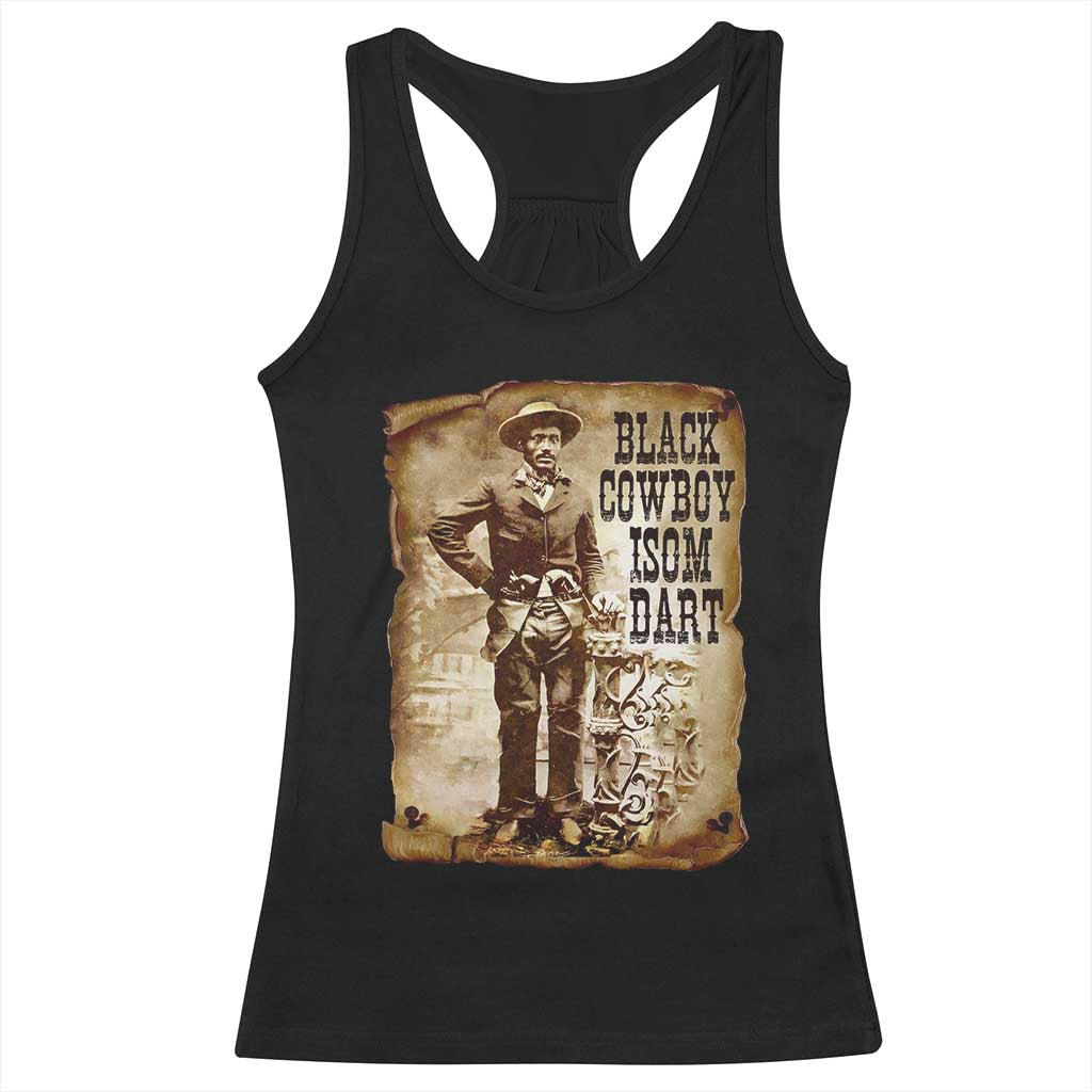 Black Cowboy Isom Dart Racerback Tank Top African American Cowboys Black History TS10 Black Print Your Wear