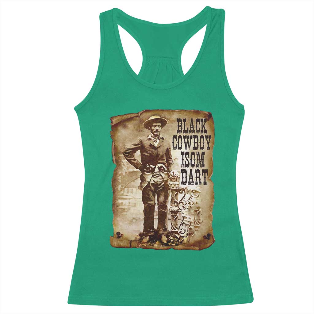 Black Cowboy Isom Dart Racerback Tank Top African American Cowboys Black History TS10 Irish Green Print Your Wear