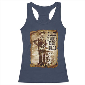 Black Cowboy Isom Dart Racerback Tank Top African American Cowboys Black History TS10 Navy Print Your Wear