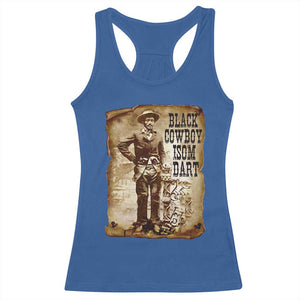 Black Cowboy Isom Dart Racerback Tank Top African American Cowboys Black History TS10 Royal Blue Print Your Wear