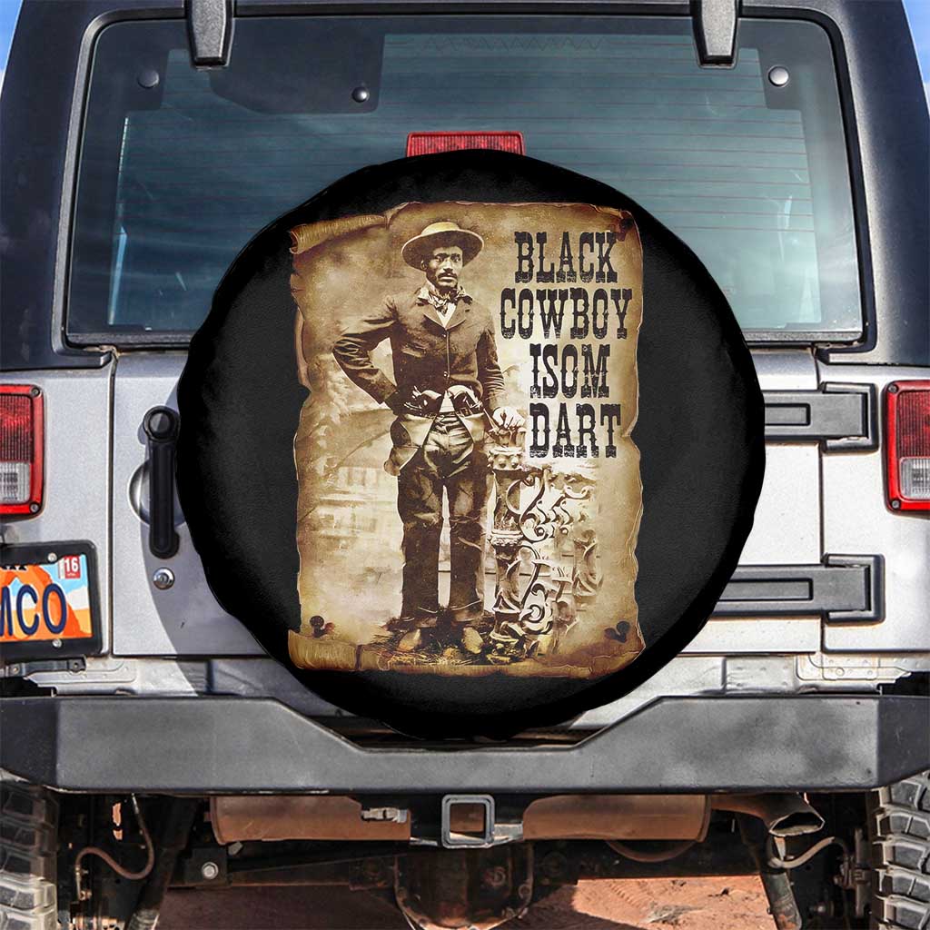Black Cowboy Isom Dart Spare Tire Cover African American Cowboys Black History TS10 No hole Black Print Your Wear
