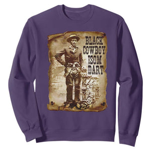 Black Cowboy Isom Dart Sweatshirt African American Cowboys Black History TS10 Purple Print Your Wear