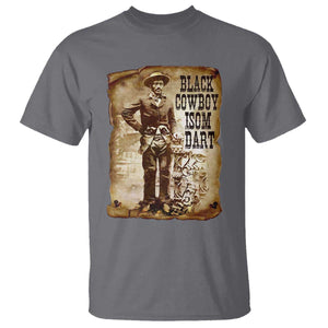 Black Cowboy Isom Dart T Shirt African American Cowboys Black History TS10 Charcoal Print Your Wear