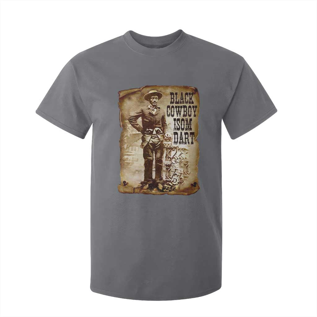 Black Cowboy Isom Dart T Shirt For Kid African American Cowboys Black History TS10 Charcoal Print Your Wear