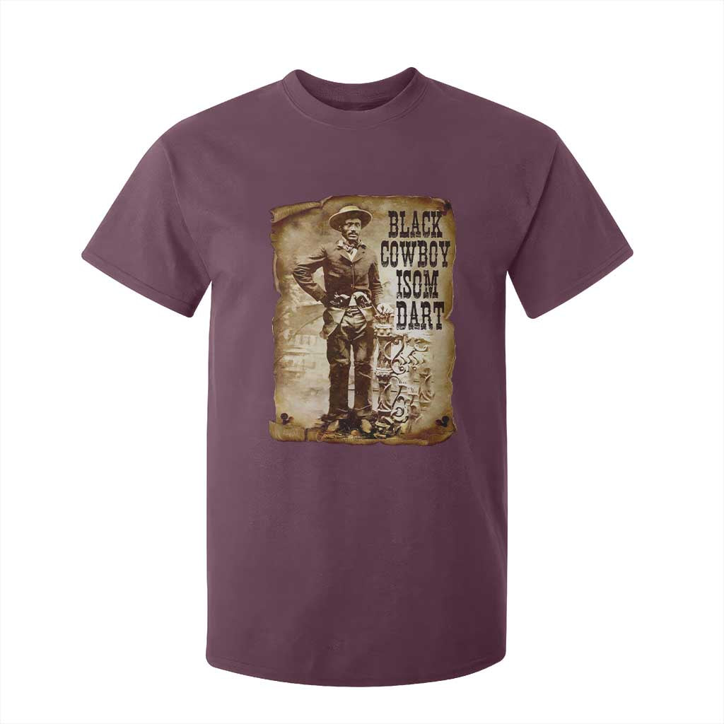 Black Cowboy Isom Dart T Shirt For Kid African American Cowboys Black History TS10 Maroon Print Your Wear