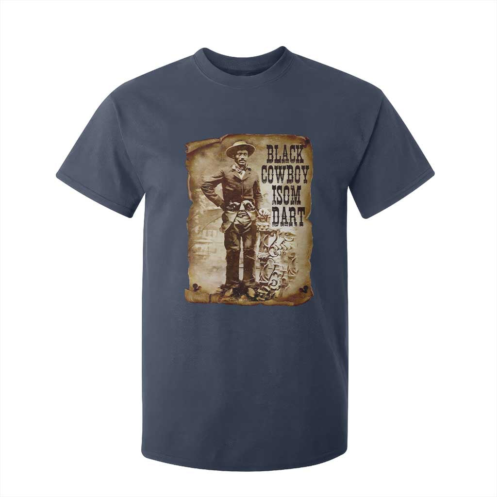 Black Cowboy Isom Dart T Shirt For Kid African American Cowboys Black History TS10 Navy Print Your Wear