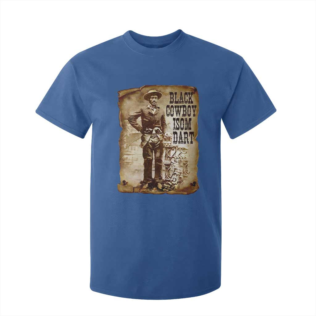 Black Cowboy Isom Dart T Shirt For Kid African American Cowboys Black History TS10 Royal Blue Print Your Wear
