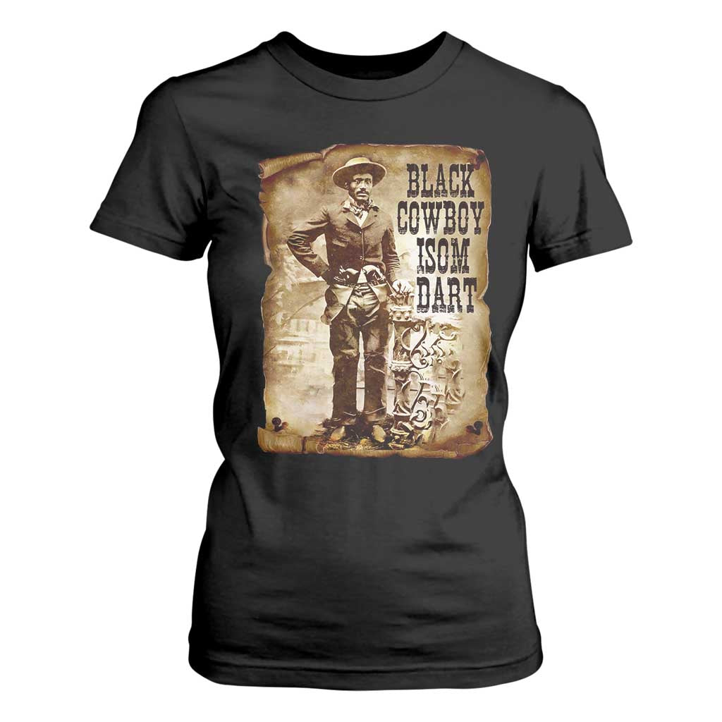 Black Cowboy Isom Dart T Shirt For Women African American Cowboys Black History TS10 Black Print Your Wear