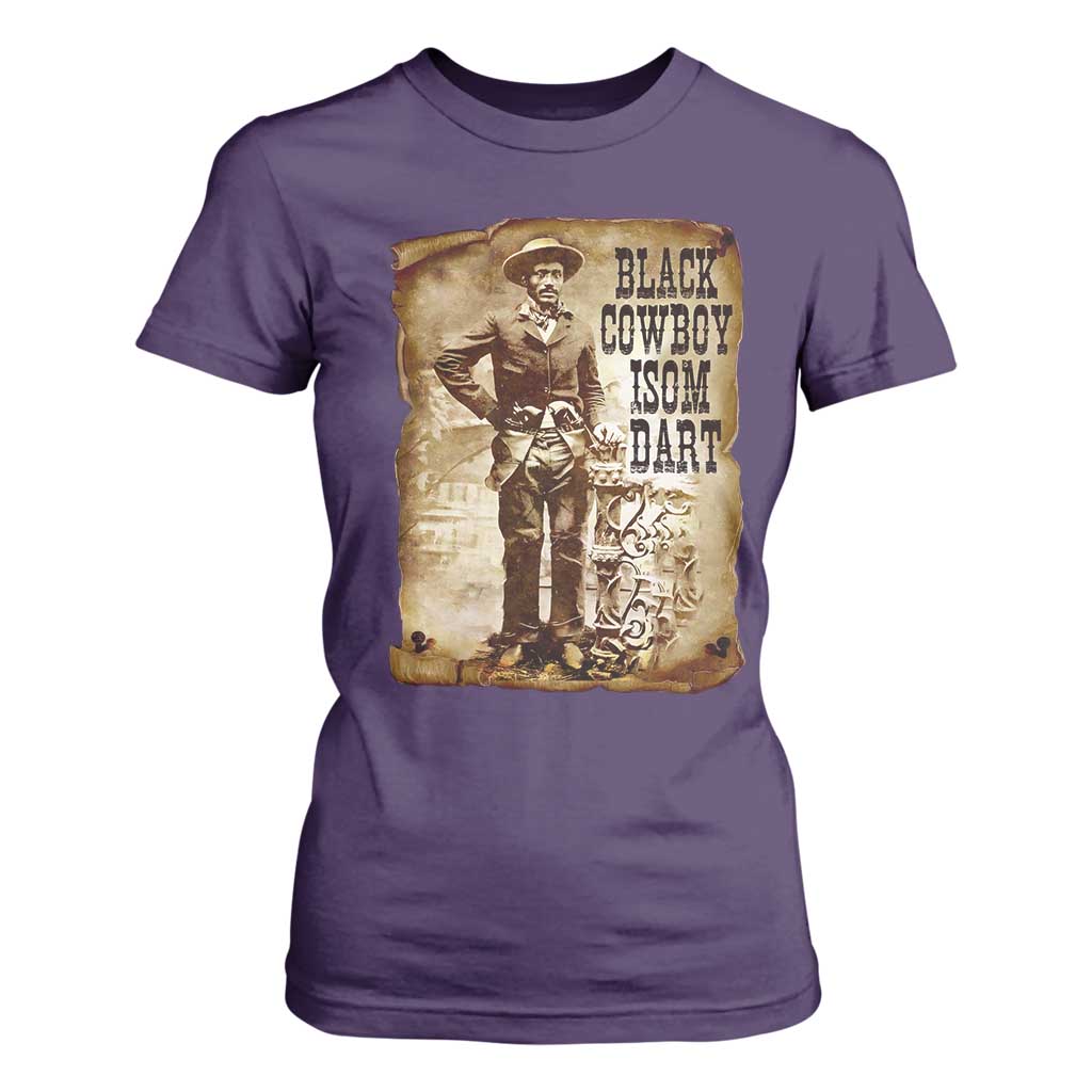 Black Cowboy Isom Dart T Shirt For Women African American Cowboys Black History TS10 Purple Print Your Wear