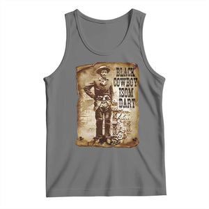 Black Cowboy Isom Dart Tank Top African American Cowboys Black History TS10 Black Heather Print Your Wear