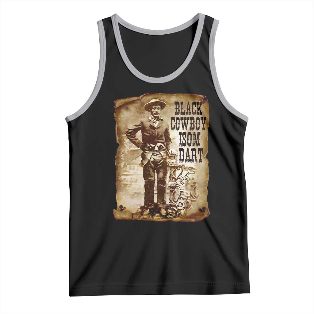 Black Cowboy Isom Dart Tank Top African American Cowboys Black History TS10 Black Athletic Heather Print Your Wear