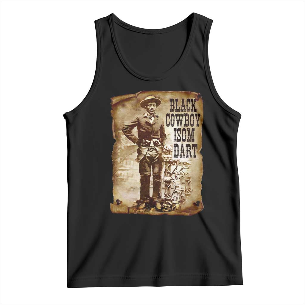 Black Cowboy Isom Dart Tank Top African American Cowboys Black History TS10 Black Print Your Wear