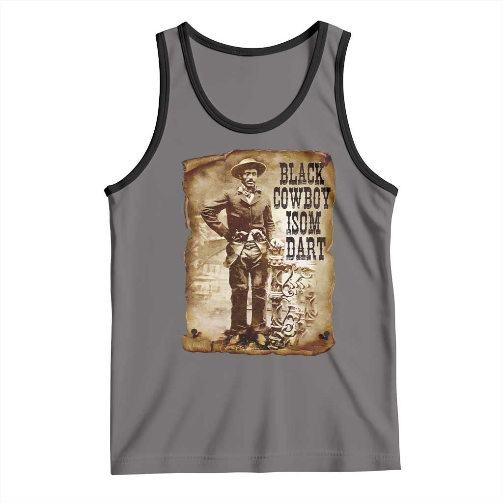 Black Cowboy Isom Dart Tank Top African American Cowboys Black History TS10 Deep Heather Black Print Your Wear
