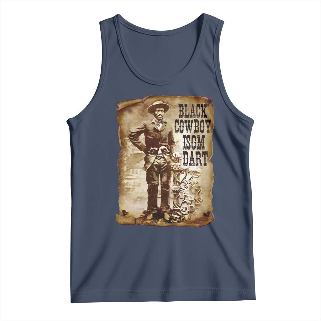 Black Cowboy Isom Dart Tank Top African American Cowboys Black History TS10 Navy Print Your Wear