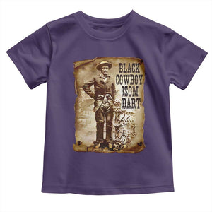 Black Cowboy Isom Dart Toddler T Shirt African American Cowboys Black History TS10 Purple Print Your Wear