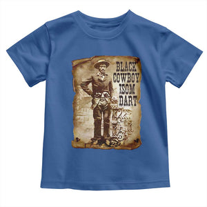 Black Cowboy Isom Dart Toddler T Shirt African American Cowboys Black History TS10 Royal Blue Print Your Wear