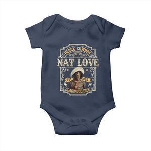 Black Cowboy Nat Love Baby Onesie Deadwood Dick African American Cowboy TS11 Navy Print Your Wear