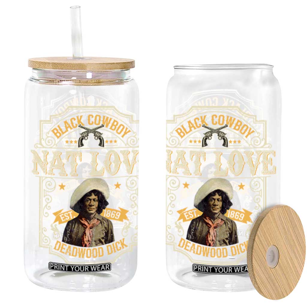 Black Cowboy Nat Love Glass Can Deadwood Dick African American Cowboy TS11 Black Print Your Wear