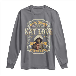 Black Cowboy Nat Love Long Sleeve Shirt Deadwood Dick African American Cowboy TS11 Charcoal Print Your Wear