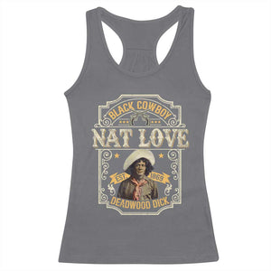 Black Cowboy Nat Love Racerback Tank Top Deadwood Dick African American Cowboy TS11 Charcoal Print Your Wear