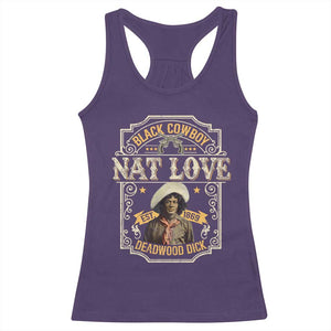 Black Cowboy Nat Love Racerback Tank Top Deadwood Dick African American Cowboy TS11 Purple Print Your Wear
