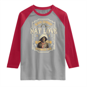 Black Cowboy Nat Love Raglan Shirt Deadwood Dick African American Cowboy TS11 Sport Gray Red Print Your Wear