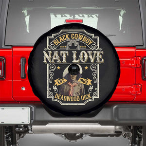 Black Cowboy Nat Love Spare Tire Cover Deadwood Dick African American Cowboy TS11 Black Print Your Wear