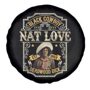 Black Cowboy Nat Love Spare Tire Cover Deadwood Dick African American Cowboy TS11 Print Your Wear