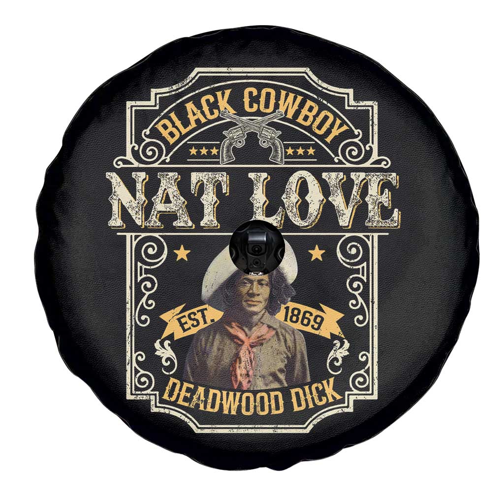 Black Cowboy Nat Love Spare Tire Cover Deadwood Dick African American Cowboy TS11 Print Your Wear
