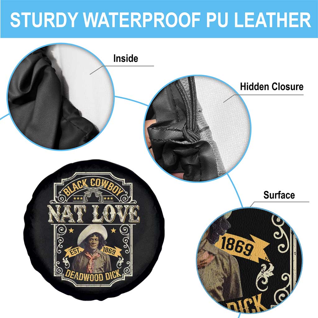 Black Cowboy Nat Love Spare Tire Cover Deadwood Dick African American Cowboy TS11 Print Your Wear