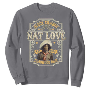 Black Cowboy Nat Love Sweatshirt Deadwood Dick African American Cowboy TS11 Charcoal Print Your Wear