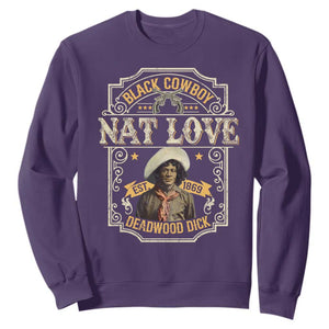 Black Cowboy Nat Love Sweatshirt Deadwood Dick African American Cowboy TS11 Purple Print Your Wear