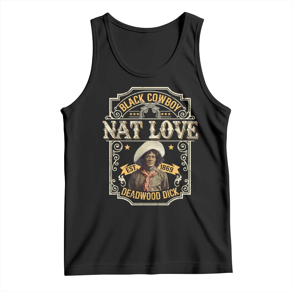Black Cowboy Nat Love Tank Top Deadwood Dick African American Cowboy TS11 Black Print Your Wear